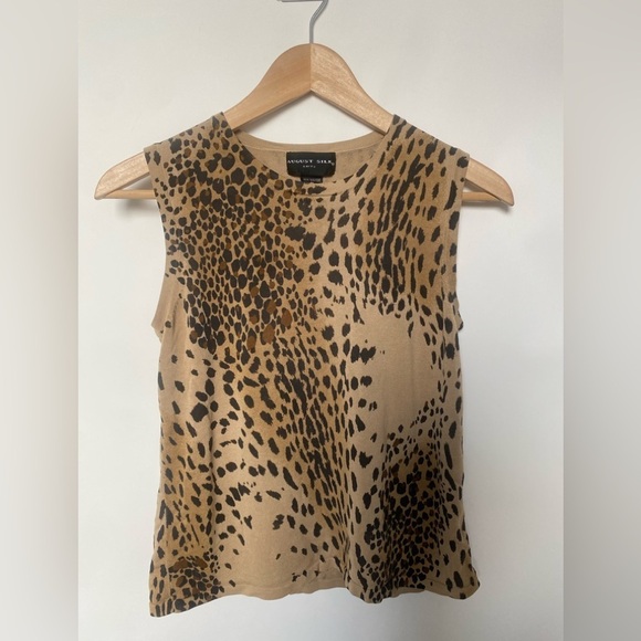 August Silk Animal Print vest tank size Medium - Picture 1 of 6